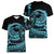 Polynesian Plumeria Women V Neck T Shirt Ride The Waves - Turquoise LT7 - Polynesian Pride