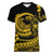 Polynesian Plumeria Women V Neck T Shirt Ride The Waves - Yellow LT7 Female Yellow - Polynesian Pride