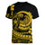 Polynesian Plumeria Women V Neck T Shirt Ride The Waves - Yellow LT7 - Polynesian Pride