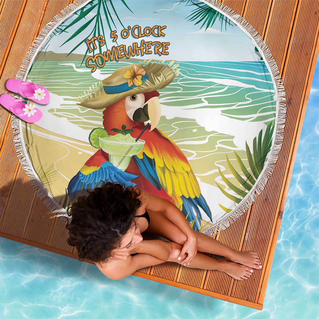 Aloha Hawaii It's 5 o'clock Somewhere Beach Blanket - Polynesian Pride