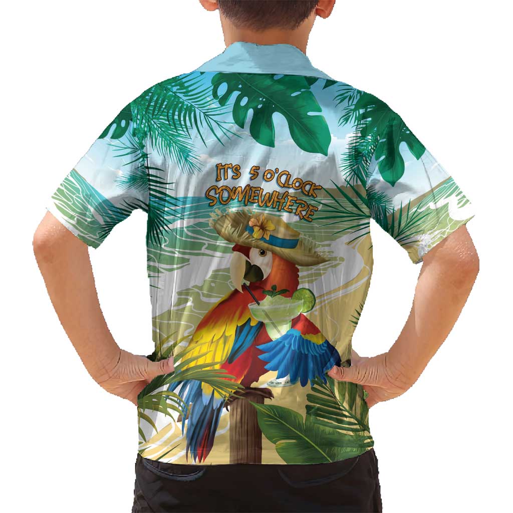 Aloha Hawaii It's 5 o'clock Somewhere Family Matching Tank Maxi Dress and Hawaiian Shirt - Polynesian Pride
