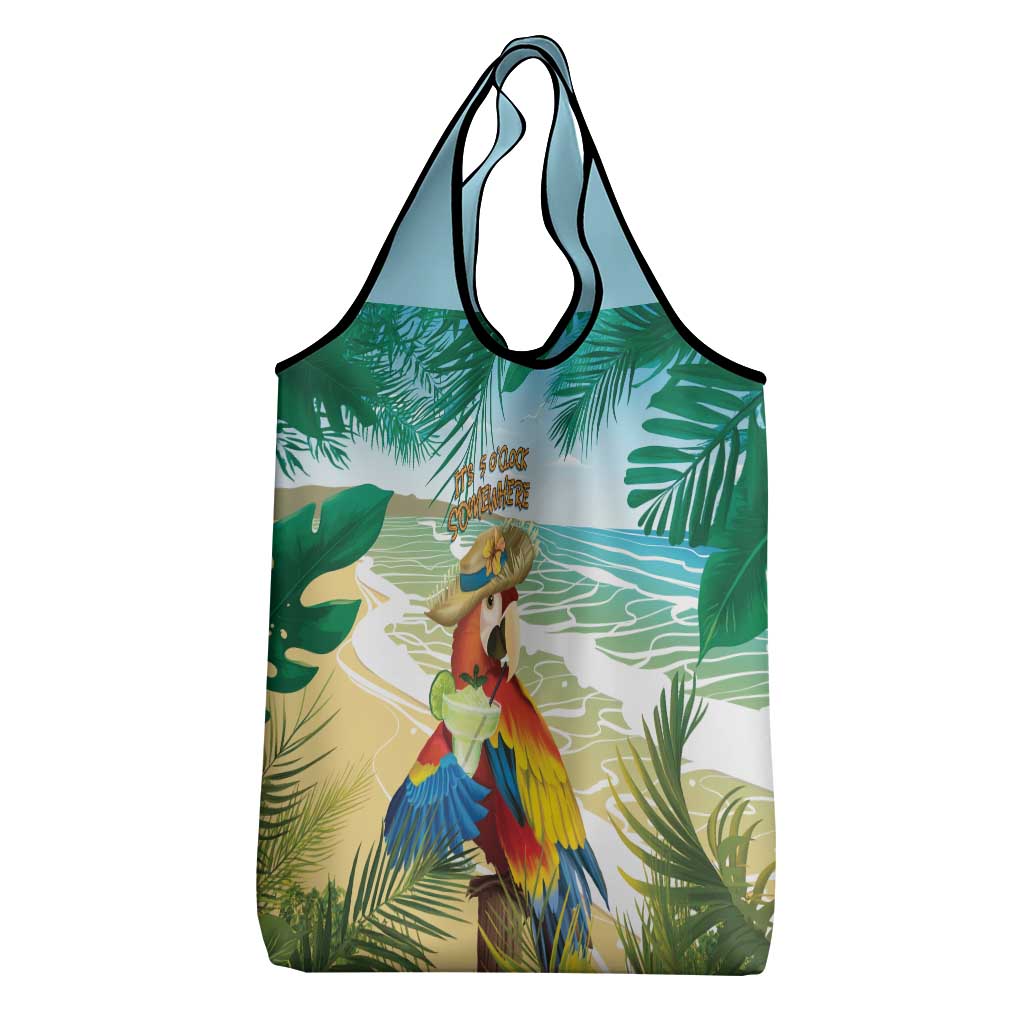 Aloha Hawaii It's 5 o'clock Somewhere Grocery Bag - Polynesian Pride