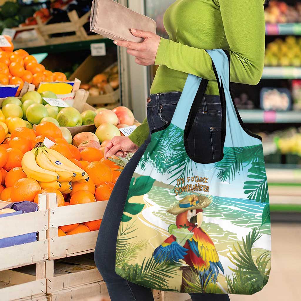 Aloha Hawaii It's 5 o'clock Somewhere Grocery Bag - Polynesian Pride