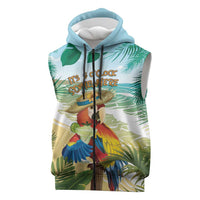 Aloha Hawaii It's 5 o'clock Somewhere Sleeveless Zip Hoodie LT7