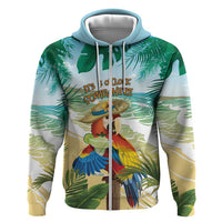 Aloha Hawaii It's 5 o'clock Somewhere Zip Hoodie LT7 Zip Hoodie Blue - Polynesian Pride