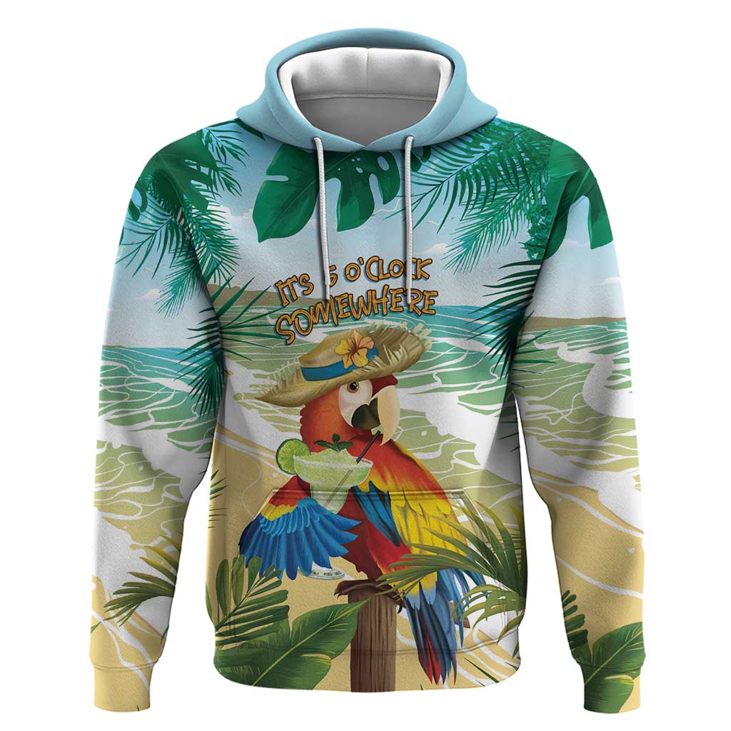 Aloha Hawaii It's 5 o'clock Somewhere Zip Hoodie LT7 Pullover Hoodie Blue - Polynesian Pride