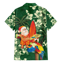 Moss Green Tropical Christmas Hawaii Tapa Family Matching Mermaid Dress and Hawaiian Shirt Aloha Santa Drink Party LT7 - Polynesian Pride