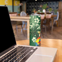 Moss Green Tropical Christmas Hawaii Tapa Skinny Tumbler Aloha Santa Drink Party LT7 - Polynesian Pride