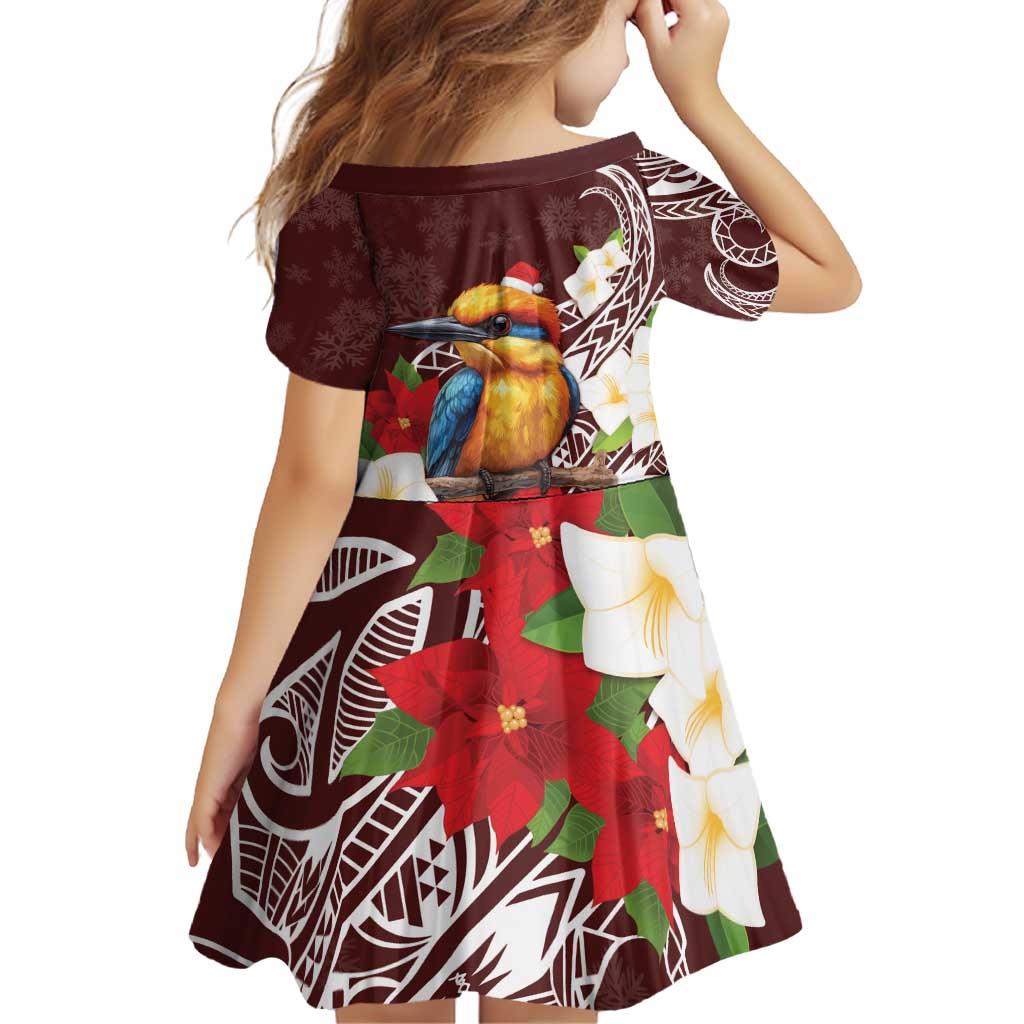 Felis Pasgua Guam Family Matching Off Shoulder Short Dress and Hawaiian Shirt Christmas Sihek Kingfisher with Guasali LT7 - Polynesian Pride