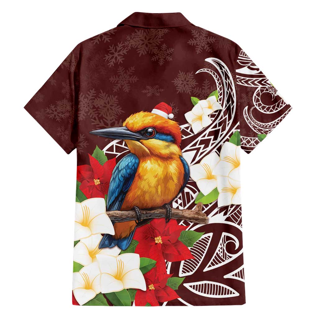Felis Pasgua Guam Family Matching Puletasi and Hawaiian Shirt Christmas Sihek Kingfisher with Guasali LT7 - Polynesian Pride