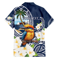Hafa Adai Guam Family Matching Puletasi and Hawaiian Shirt Sihek Guam Kingfisher with Guasali LT7 - Polynesian Pride