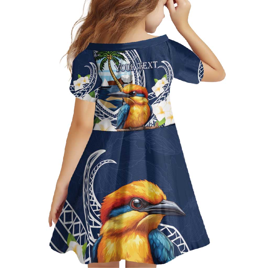 Hafa Adai Guam Family Matching Summer Maxi Dress and Hawaiian Shirt Sihek Guam Kingfisher with Guasali LT7 - Polynesian Pride