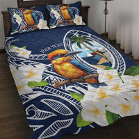 Hafa Adai Guam Quilt Bed Set Sihek Guam Kingfisher with Guasali