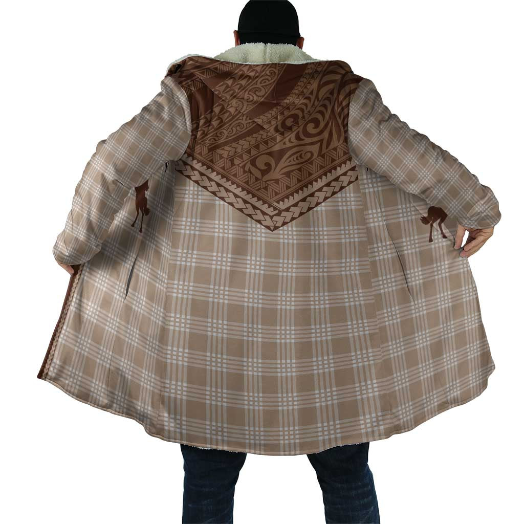 Aloha Hawaii Cowboys Paniolo Cloak Beige Palaka - Polynesian Pride