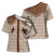 Aloha Hawaii Cowboys Paniolo Cross Shoulder Shirt Beige Palaka - Polynesian Pride