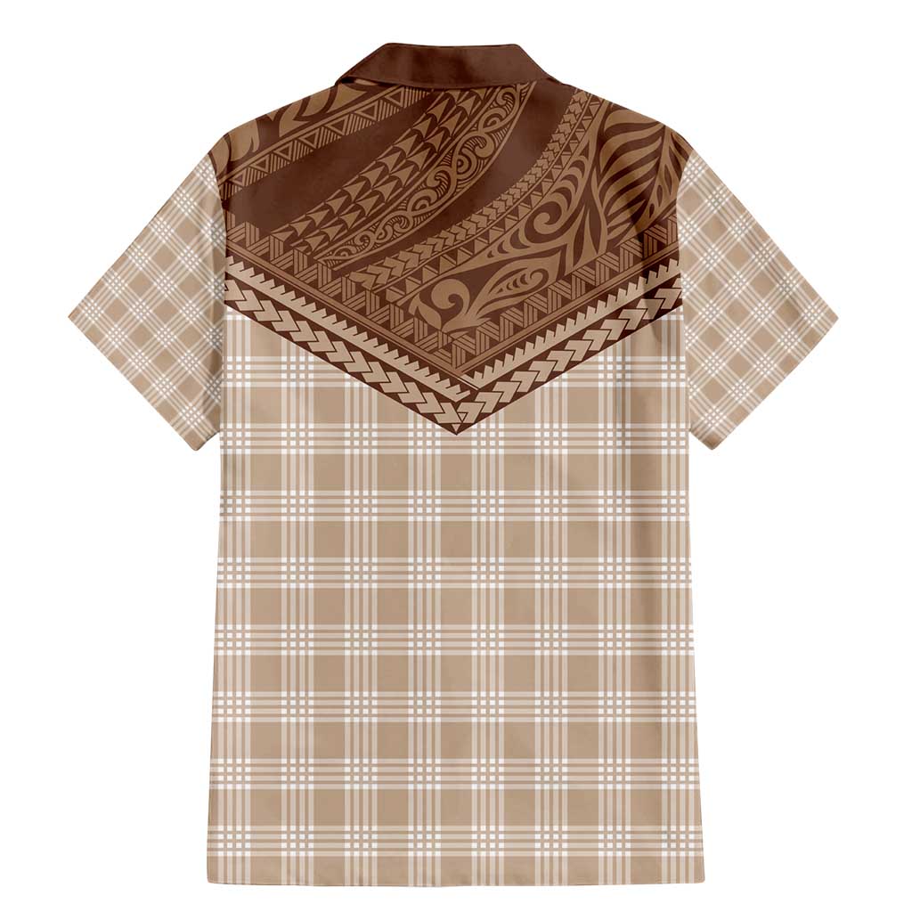 Aloha Hawaii Cowboys Paniolo Family Matching Mermaid Dress and Hawaiian Shirt Beige Palaka LT7 - Polynesian Pride