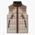 Aloha Hawaii Cowboys Paniolo Sleeveless Puffer Jacket Beige Palaka - Polynesian Pride
