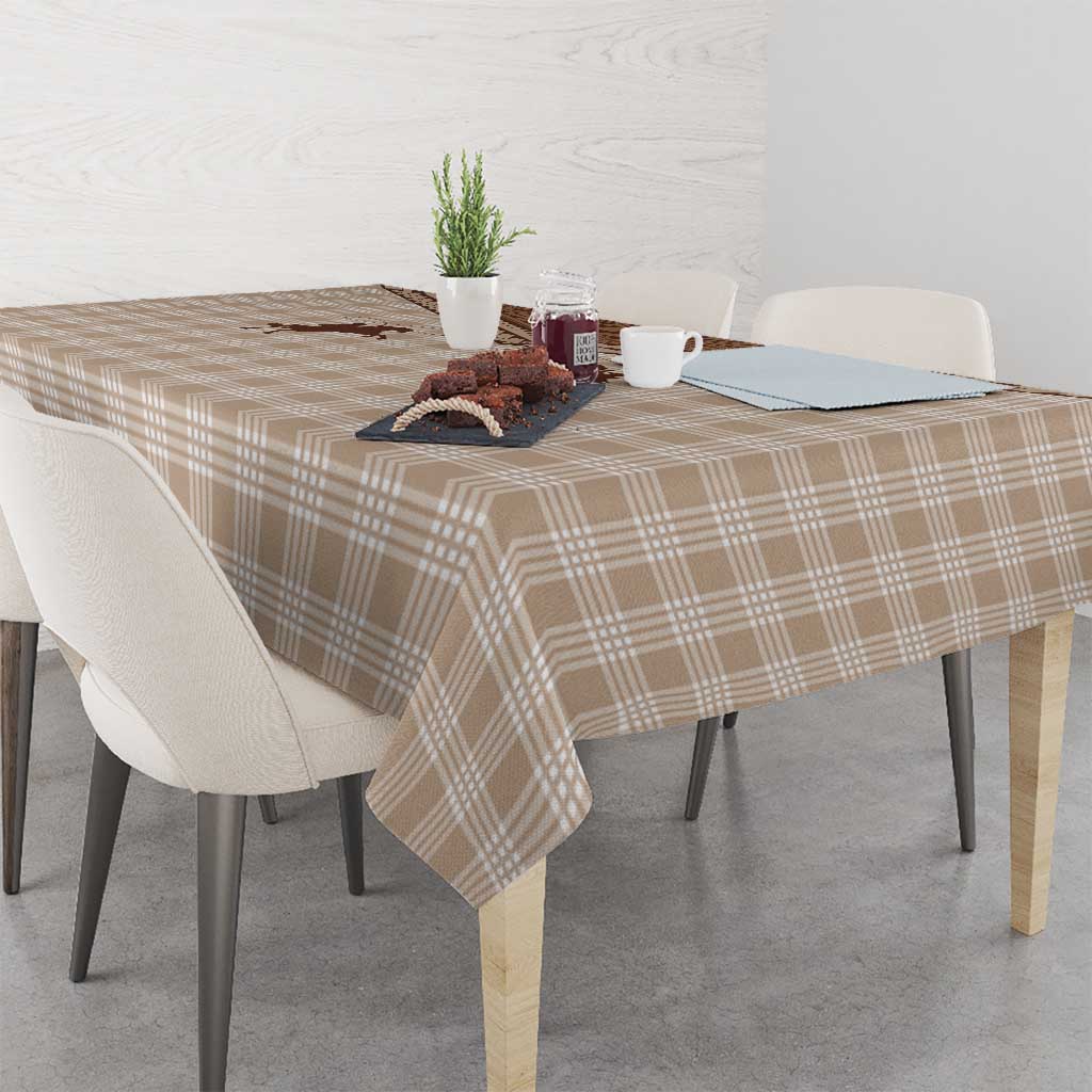 Aloha Hawaii Cowboys Paniolo Tablecloth Beige Palaka - Polynesian Pride