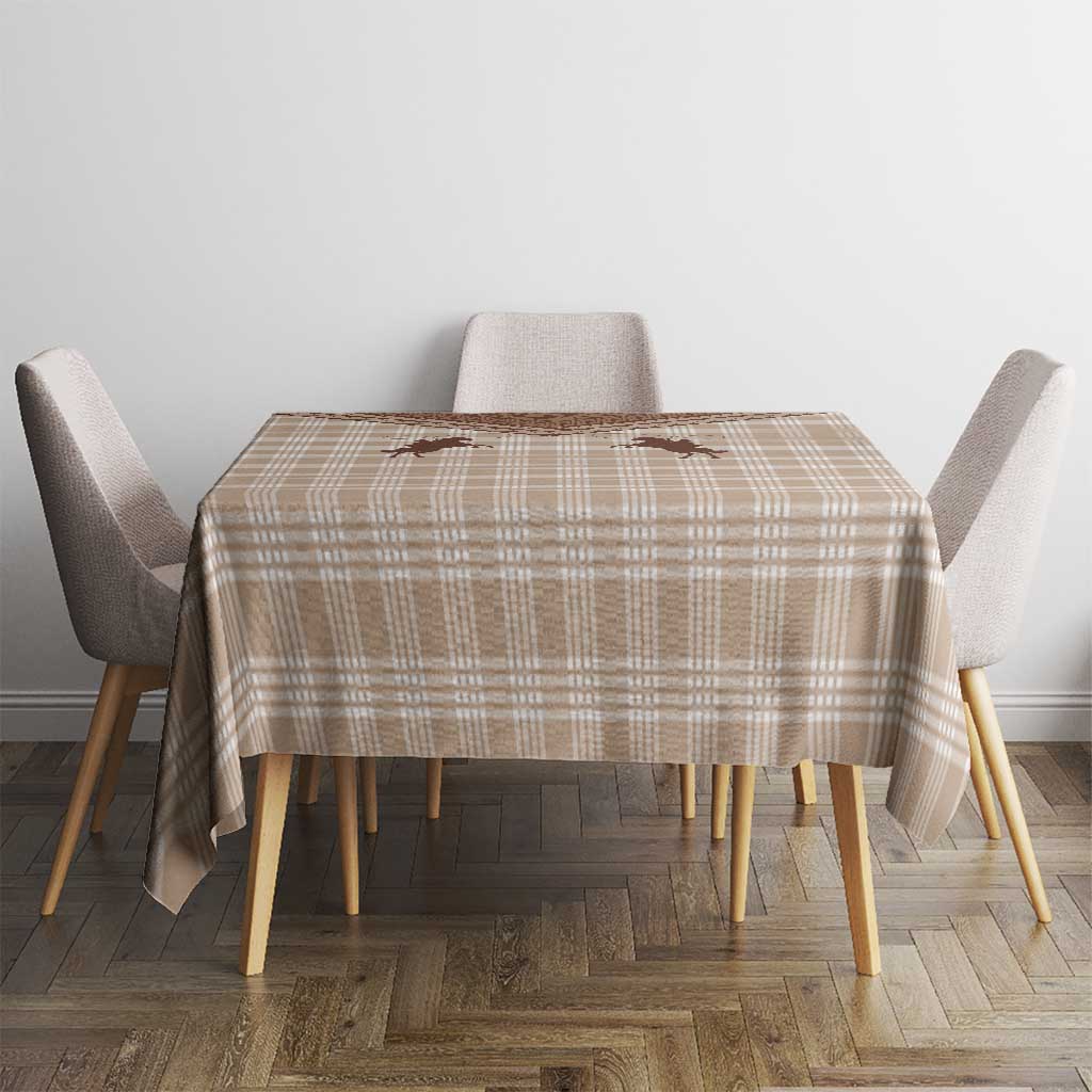 Aloha Hawaii Cowboys Paniolo Tablecloth Beige Palaka - Polynesian Pride