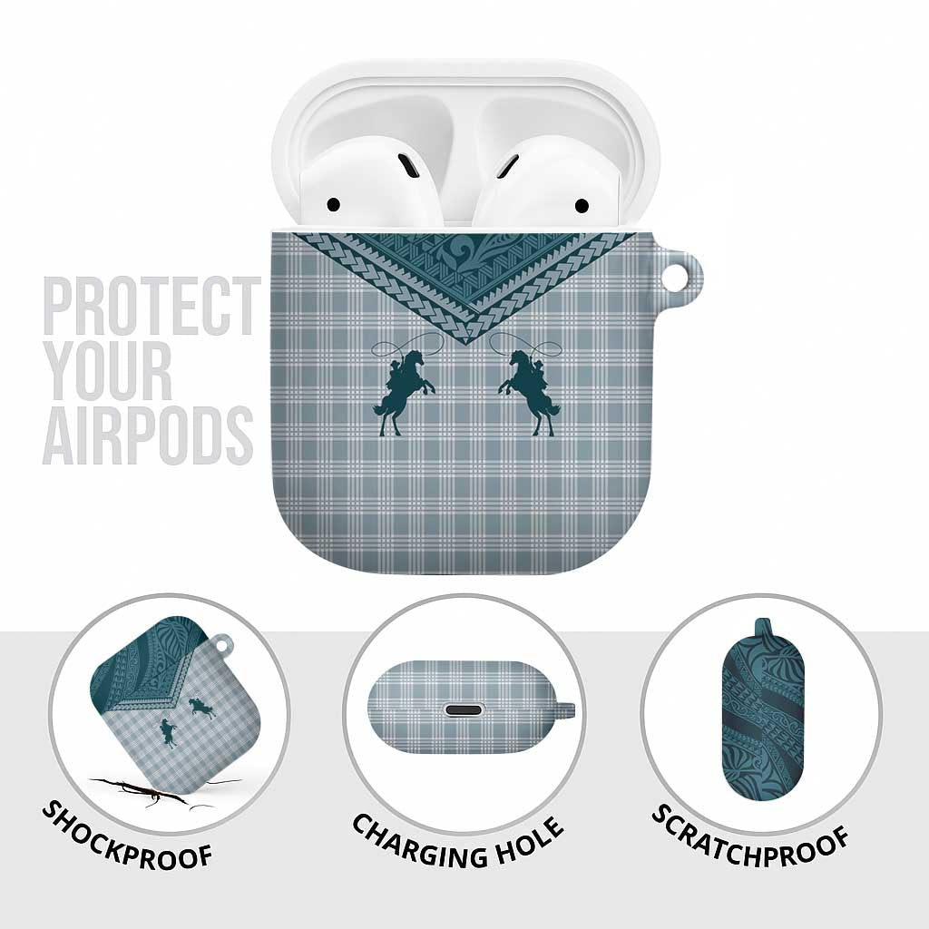 Aloha Hawaii Cowboys Paniolo AirPods Case Teal Palaka - Polynesian Pride