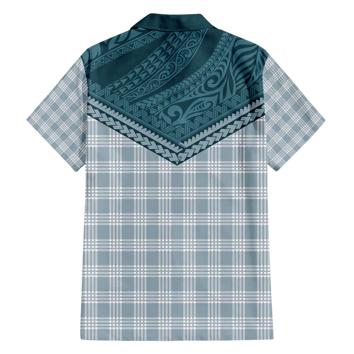 Aloha Hawaii Cowboys Paniolo Family Matching Off The Shoulder Long Sleeve Dress and Hawaiian Shirt Teal Palaka LT7 - Polynesian Pride