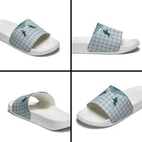 Aloha Hawaii Cowboys Paniolo Slide Sandals Teal Palaka - Polynesian Pride