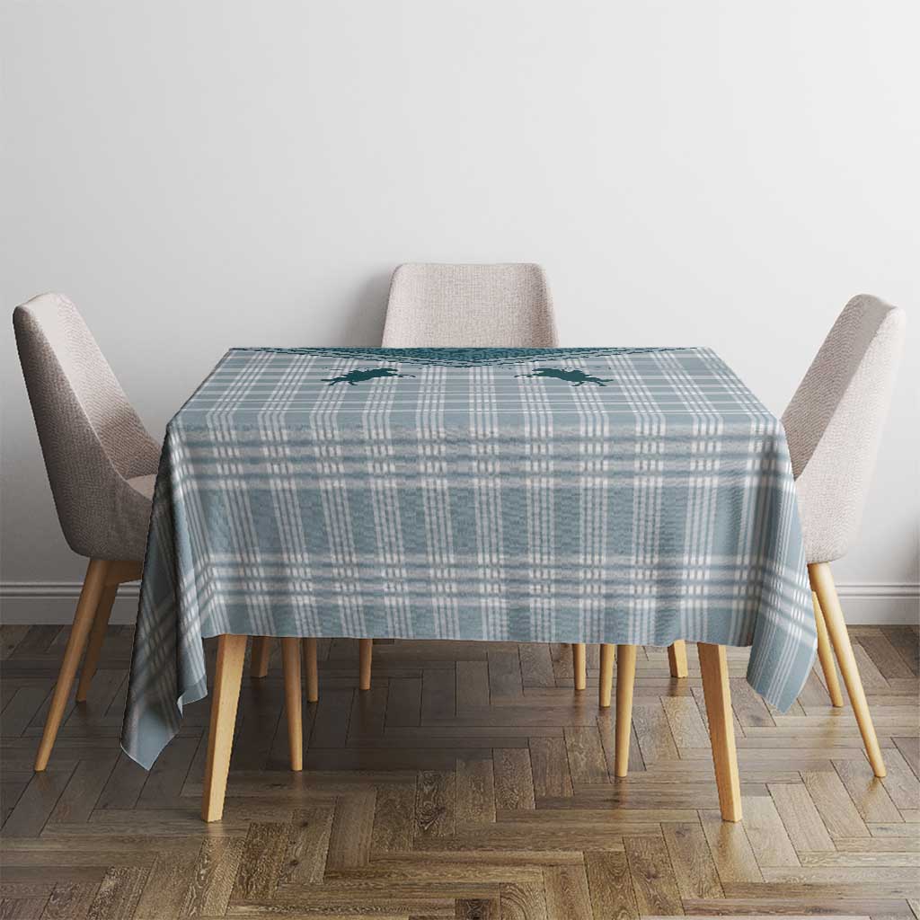 Aloha Hawaii Cowboys Paniolo Tablecloth Teal Palaka - Polynesian Pride