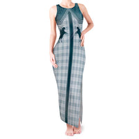 Aloha Hawaii Cowboys Paniolo Tank Maxi Dress Teal Palaka LT7 Women Teal - Polynesian Pride