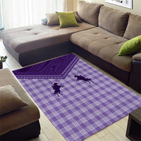 Aloha Hawaii Cowboys Paniolo Area Rug Violet Palaka - Polynesian Pride