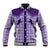 Aloha Hawaii Cowboys Paniolo Baseball Jacket Violet Palaka - Polynesian Pride