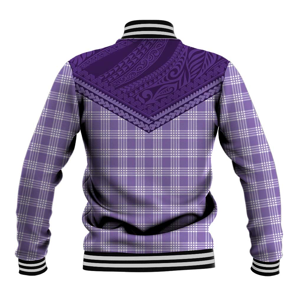 Aloha Hawaii Cowboys Paniolo Baseball Jacket Violet Palaka - Polynesian Pride