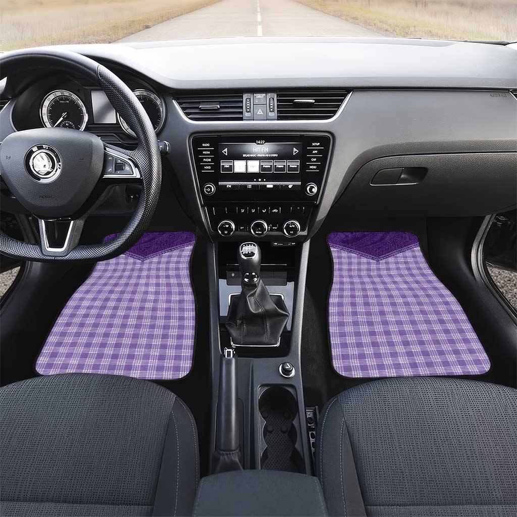 Aloha Hawaii Cowboys Paniolo Car Mats Violet Palaka - Polynesian Pride