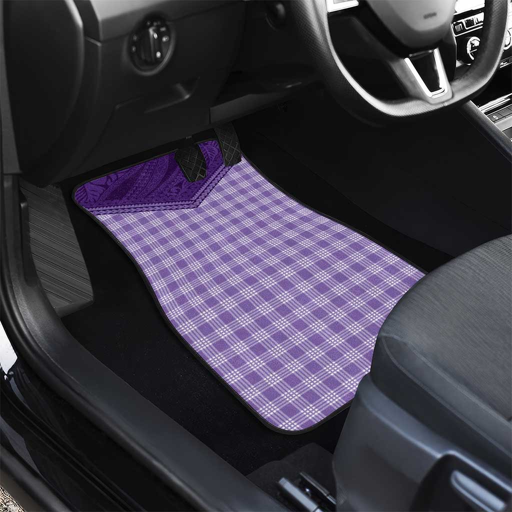 Aloha Hawaii Cowboys Paniolo Car Mats Violet Palaka - Polynesian Pride