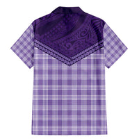 Aloha Hawaii Cowboys Paniolo Family Matching Mermaid Dress and Hawaiian Shirt Violet Palaka LT7 - Polynesian Pride