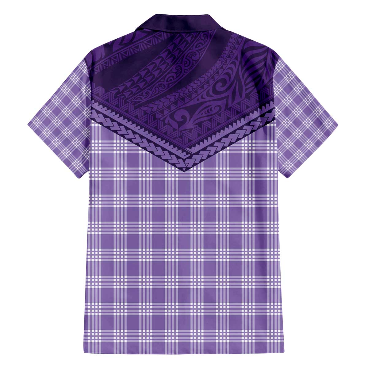 Aloha Hawaii Cowboys Paniolo Family Matching Off The Shoulder Long Sleeve Dress and Hawaiian Shirt Violet Palaka LT7 - Polynesian Pride
