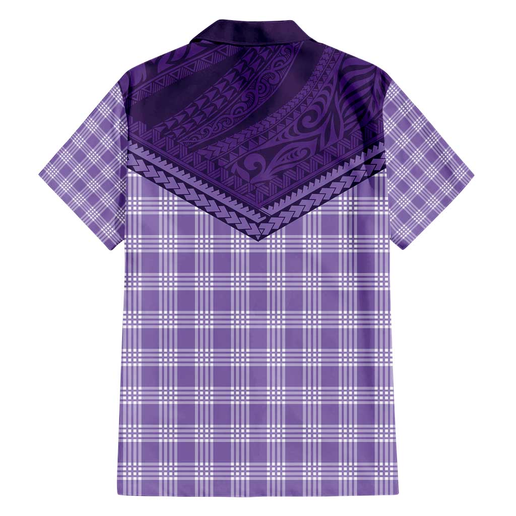 Aloha Hawaii Cowboys Paniolo Family Matching Short Sleeve Bodycon Dress and Hawaiian Shirt Violet Palaka LT7 - Polynesian Pride