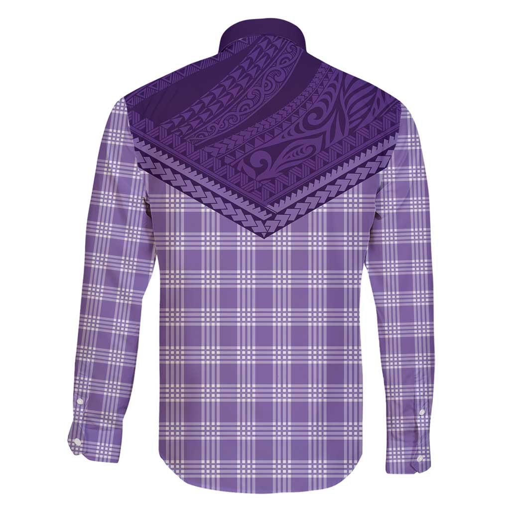 Aloha Hawaii Cowboys Paniolo Family Matching Short Sleeve Bodycon Dress and Hawaiian Shirt Violet Palaka LT7 - Polynesian Pride