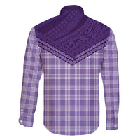 Aloha Hawaii Cowboys Paniolo Family Matching Short Sleeve Bodycon Dress and Hawaiian Shirt Violet Palaka LT7 - Polynesian Pride