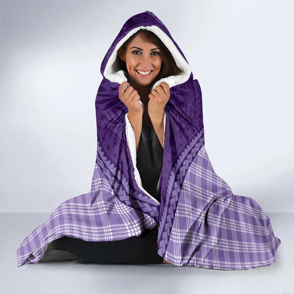 Aloha Hawaii Cowboys Paniolo Hooded Blanket Violet Palaka - Polynesian Pride