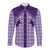 Aloha Hawaii Cowboys Paniolo Long Sleeve Button Shirt Violet Palaka - Polynesian Pride