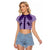 Aloha Hawaii Cowboys Paniolo Raglan Cropped T Shirt Violet Palaka - Polynesian Pride