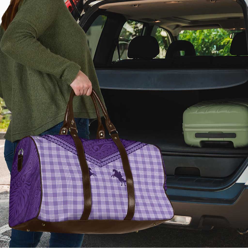 Aloha Hawaii Cowboys Paniolo Travel Bag Violet Palaka - Polynesian Pride