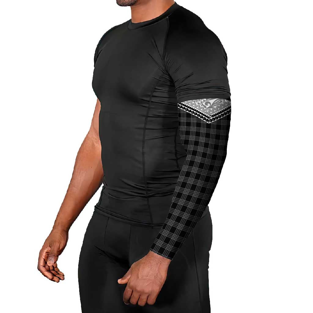 Aloha Hawaii Cowboys Paniolo Arm Sleeves Black Palaka - Polynesian Pride