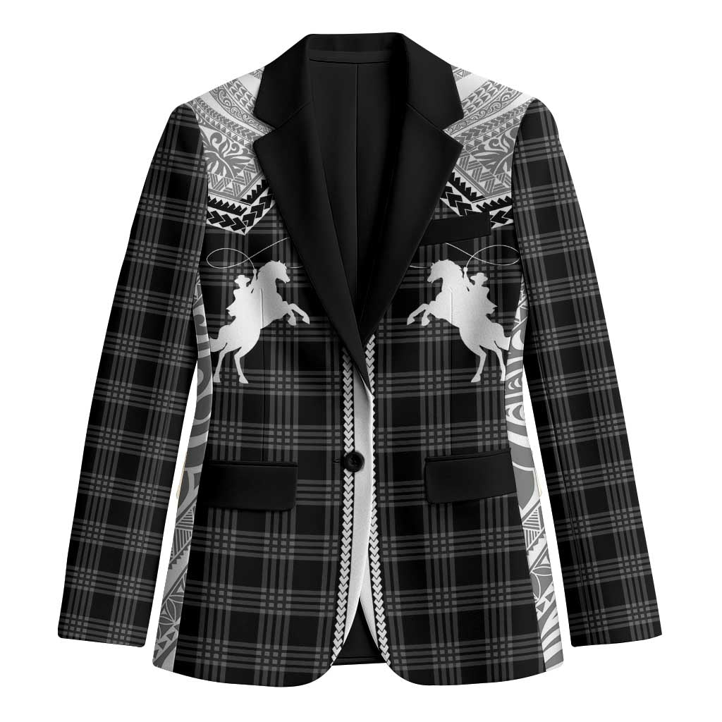 Aloha Hawaii Cowboys Paniolo Blazer Black Palaka - Polynesian Pride