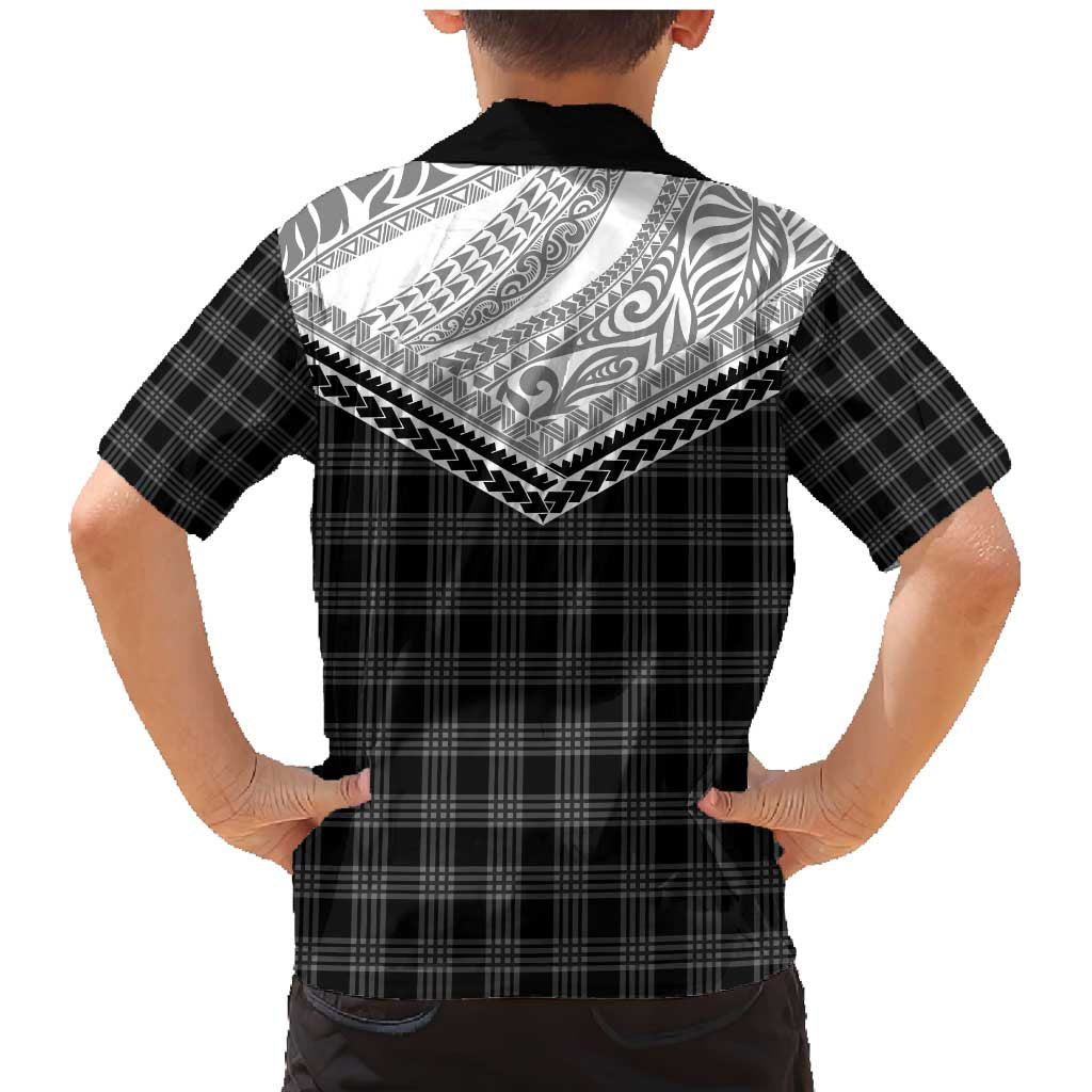 Aloha Hawaii Cowboys Paniolo Family Matching Mermaid Dress and Hawaiian Shirt Black Palaka LT7 - Polynesian Pride