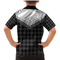 Aloha Hawaii Cowboys Paniolo Family Matching Mermaid Dress and Hawaiian Shirt Black Palaka LT7 - Polynesian Pride