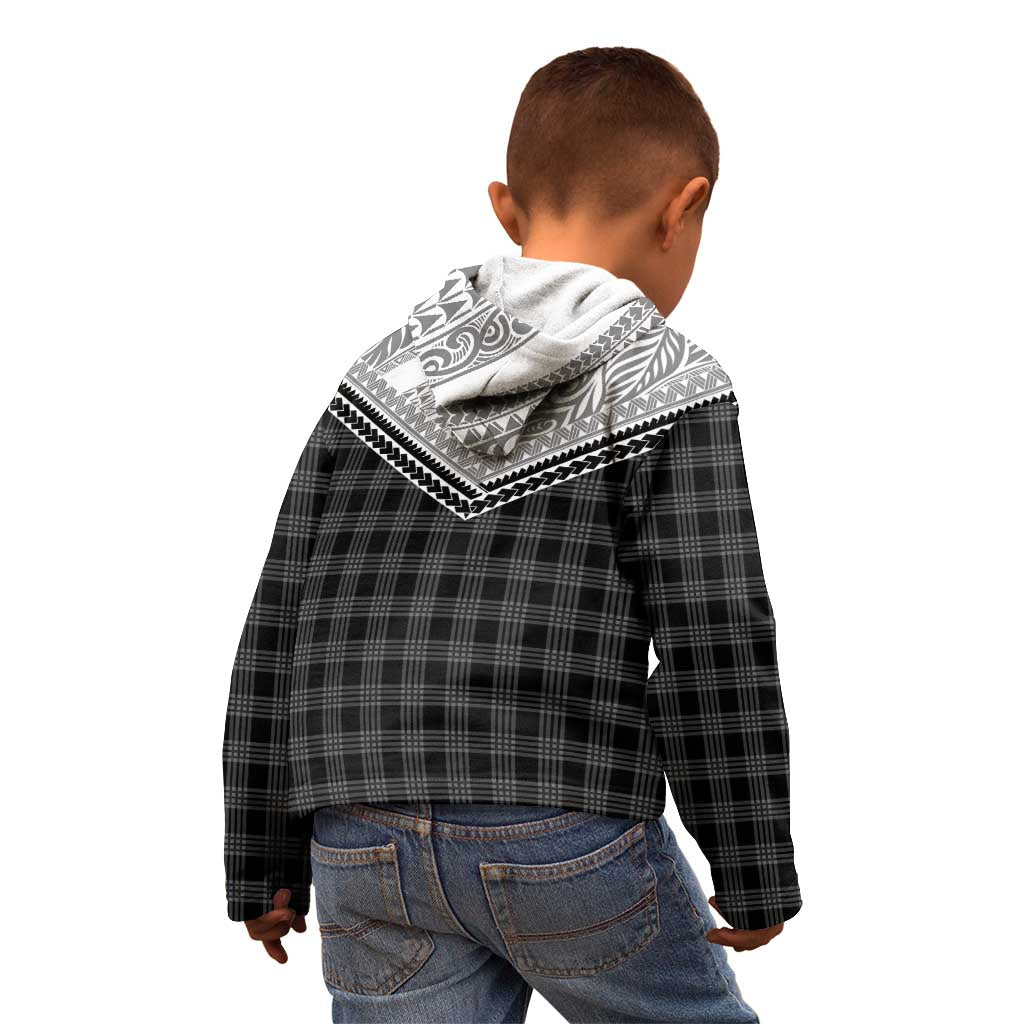 Aloha Hawaii Cowboys Paniolo Kid Hoodie Black Palaka - Polynesian Pride