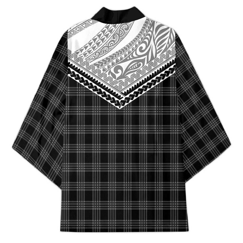 Aloha Hawaii Cowboys Paniolo Kimono Black Palaka - Polynesian Pride