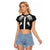 Aloha Hawaii Cowboys Paniolo Raglan Cropped T Shirt Black Palaka - Polynesian Pride