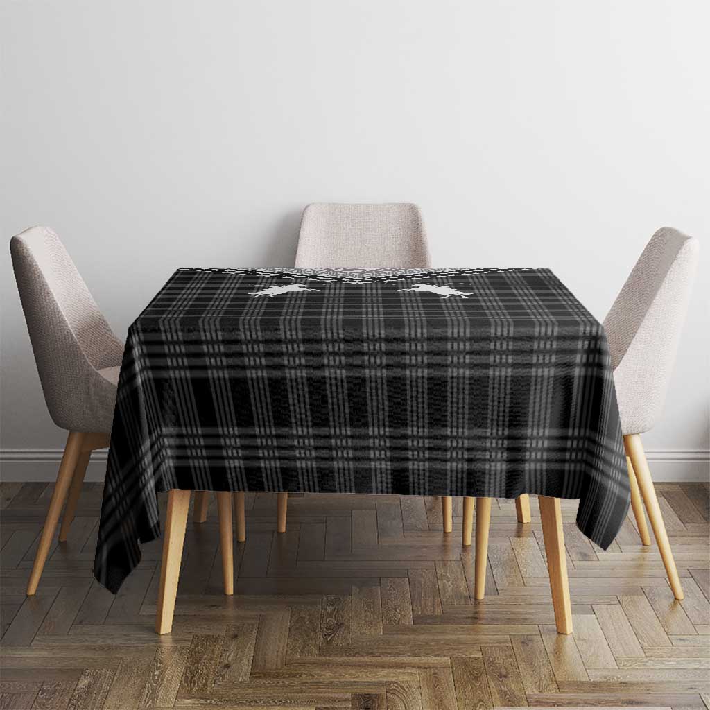 Aloha Hawaii Cowboys Paniolo Tablecloth Black Palaka - Polynesian Pride